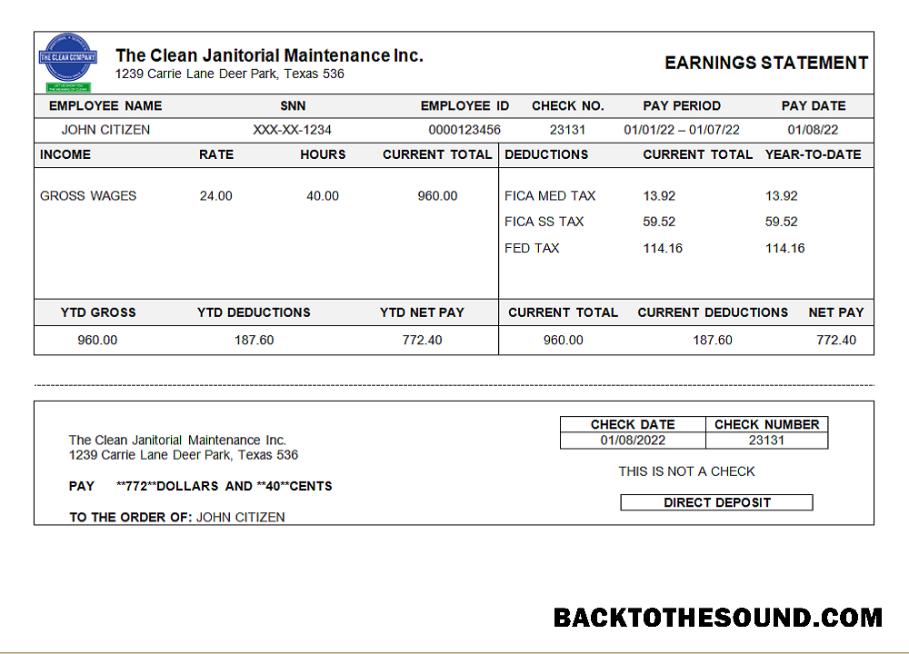 İndir ABD Texas ticari cleaning Şirket earnings Hesap Özeti Örnek ön izleme