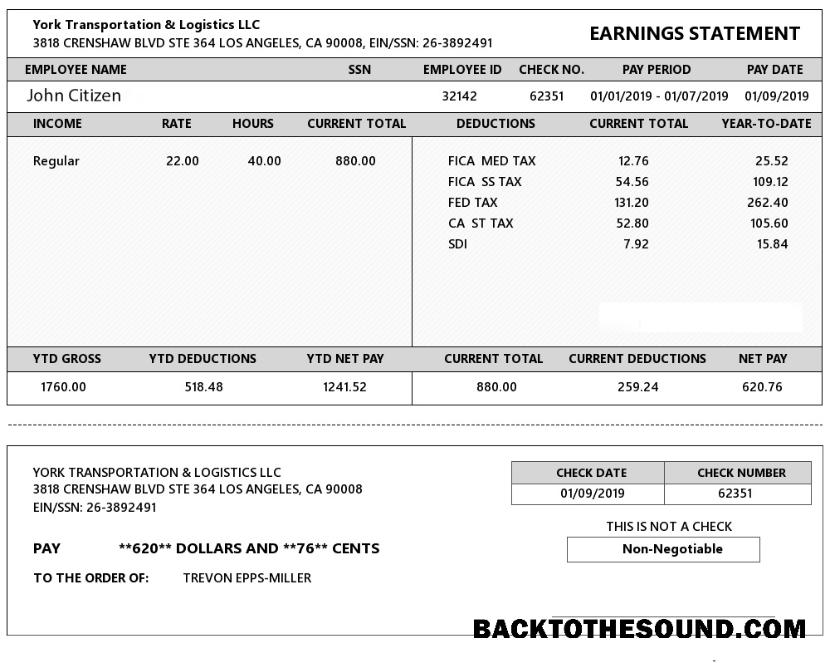 İndir ABD YORK ulaşım & Logistics LLC earning Hesap Özeti in Word and PDF Formatlar Örnek taslak