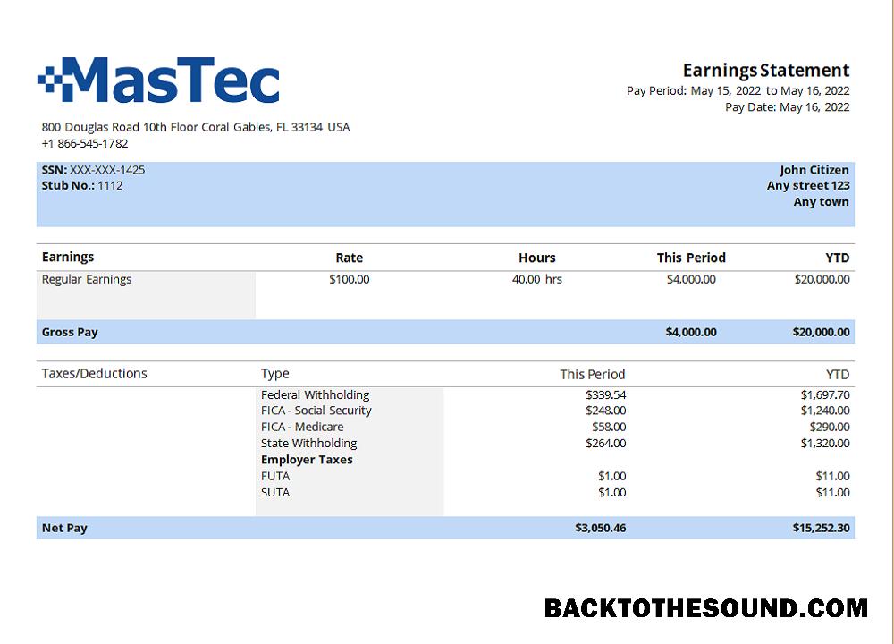 İndir ABD mühendislik Şirket employee sheet Mastec Örnek tasarım