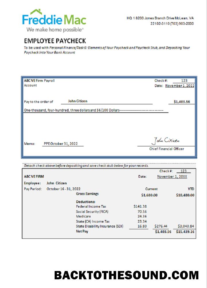İndir ABD financial Şirket employee sheet in Word and PDF Format, Sürüm 3 Örnek örnek