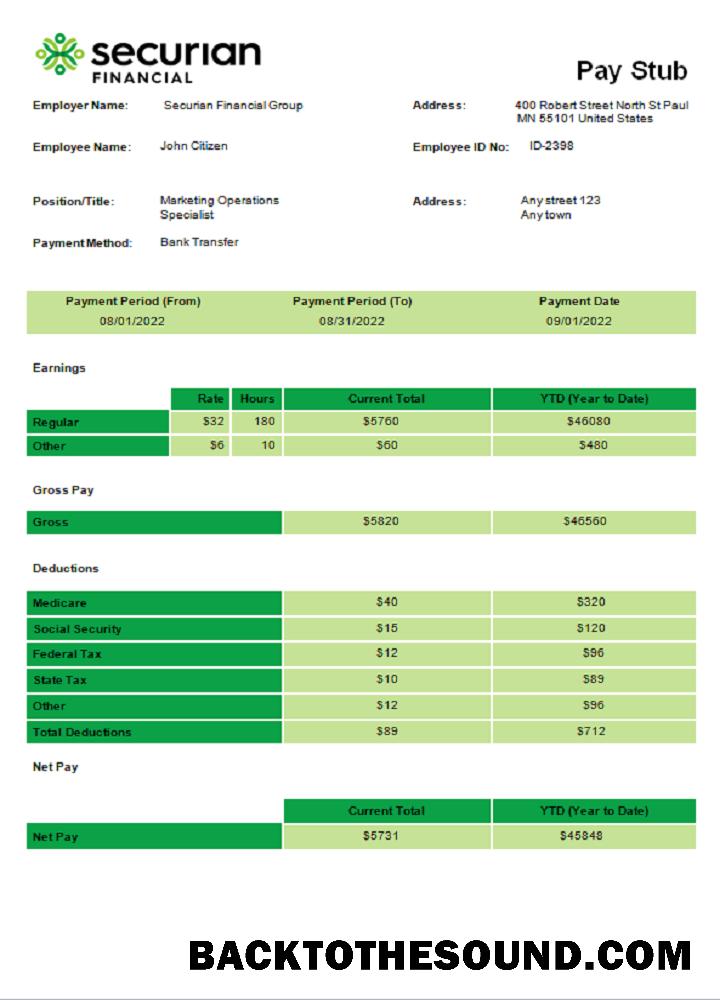 İndir ABD Sigorta Şirket employee sheet Örnek taslak