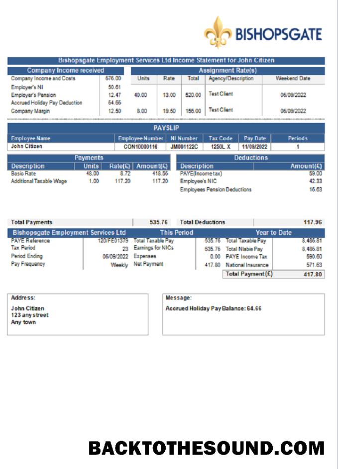 İndir Birleşik Krallık Bishopsgate payroll services Şirket Örnek şablon