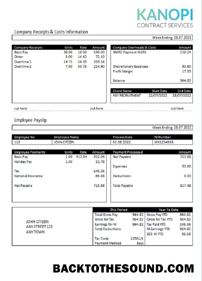 İndir Birleşik Krallık Kanopi Sözleşme Services payroll Şirket Örnek ön izleme