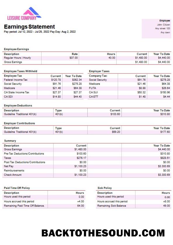 İndir leisure Şirket payroll in Word and PDF Formatlar Örnek örnek