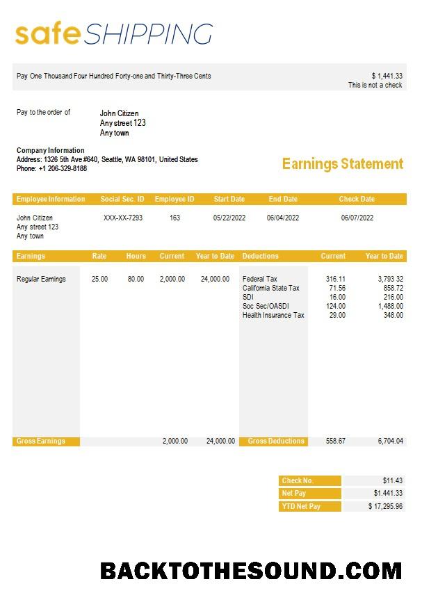 İndir safe Kargo Şirket payroll in Word and PDF Formatlar Örnek örnek