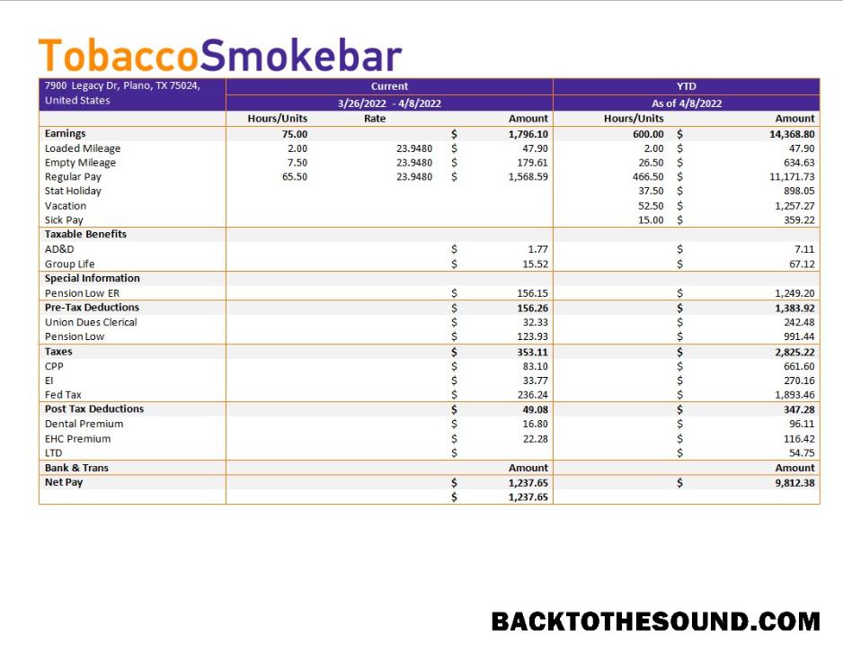 İndir tobacco Şirket earning Hesap Özeti in Word and PDF Formatlar Örnek örnek