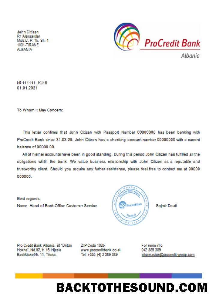 İndir Arnavutluk Procredit Referans Örnek tasarım