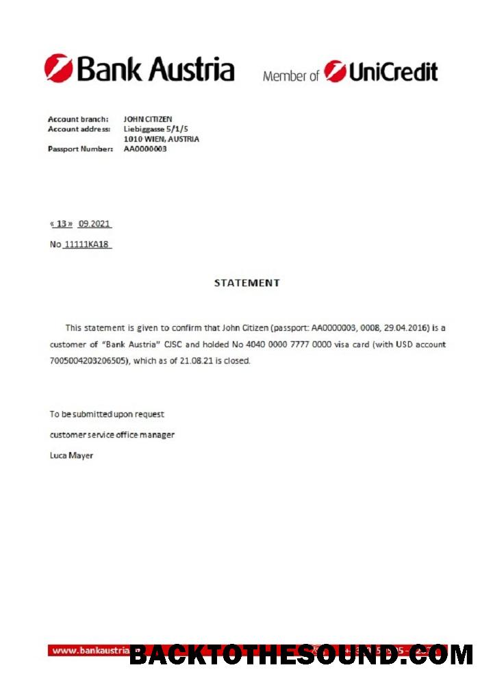 İndir Avusturya Banka Avusturya closure Referans Örnek ön izleme