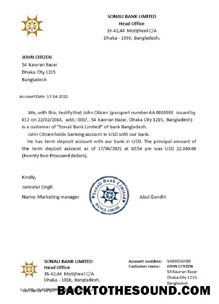 İndir Bangladeş Sonali Referans Örnek örnek