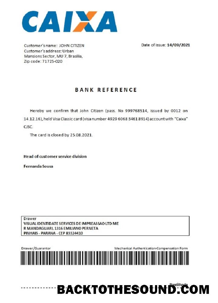 İndir Brezilya Caixabank closure Referans Örnek taslak