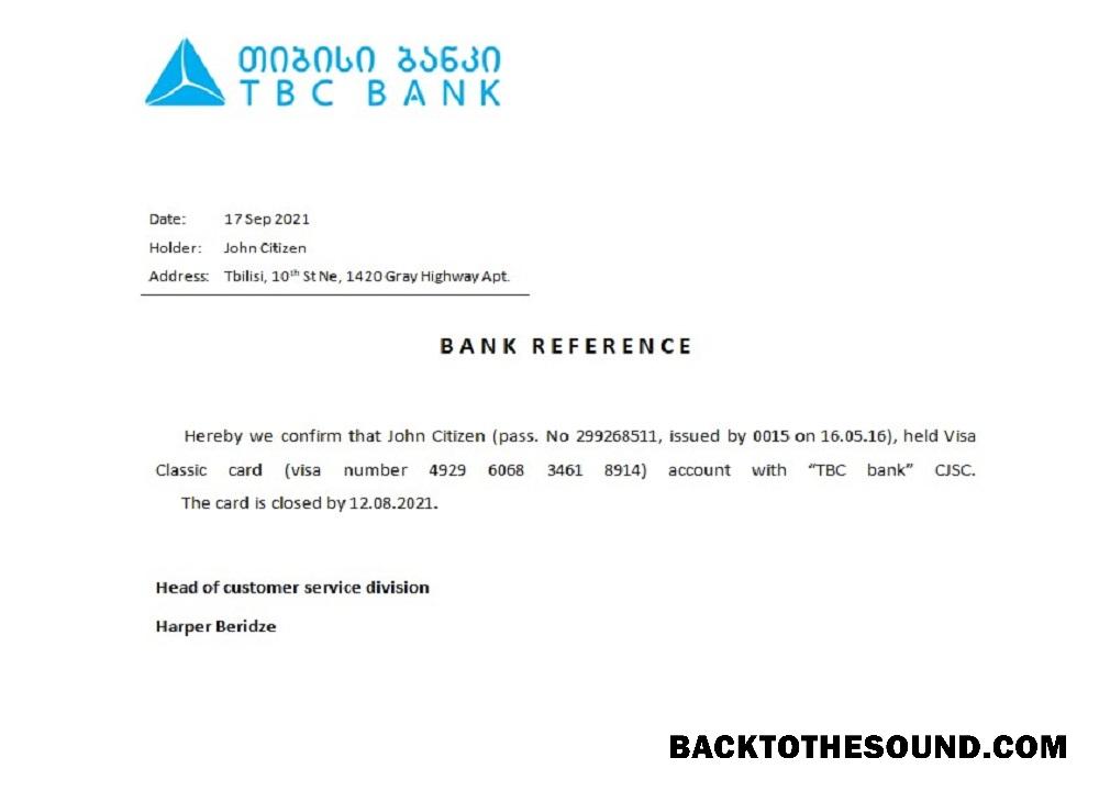 İndir Gürcistan TBC Banka closure Referans Örnek tasarım