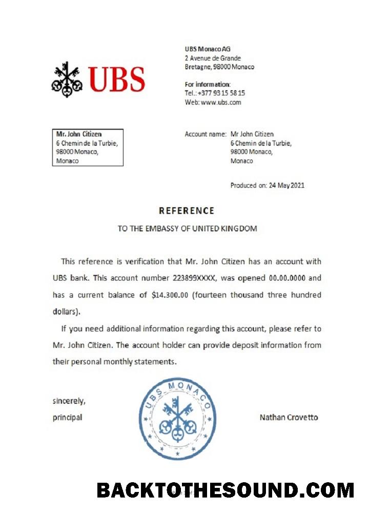 İndir Monako UBS Banka Referans Örnek tasarım