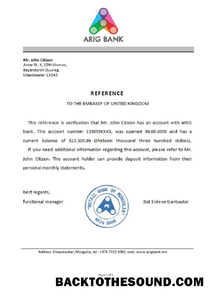 İndir Moğolistan Arig Banka Referans Örnek örnek