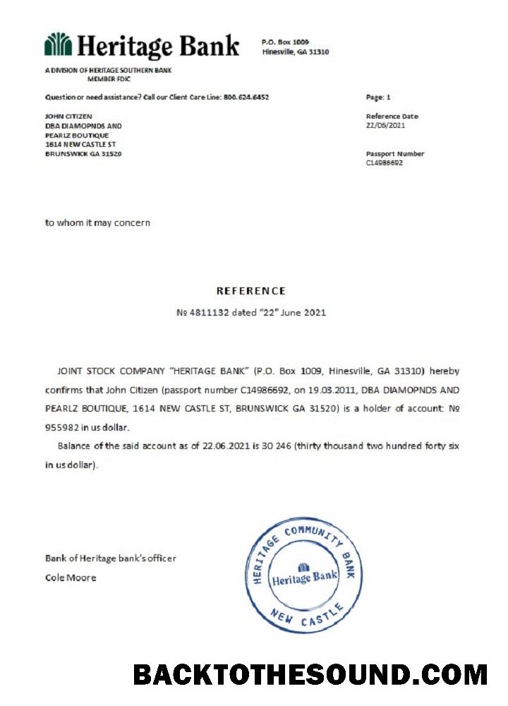 İndir ABD Heritage Banka Referans Örnek tasarım