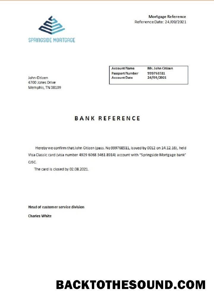 İndir ABD Springside İpotek closure Referans Örnek ön izleme