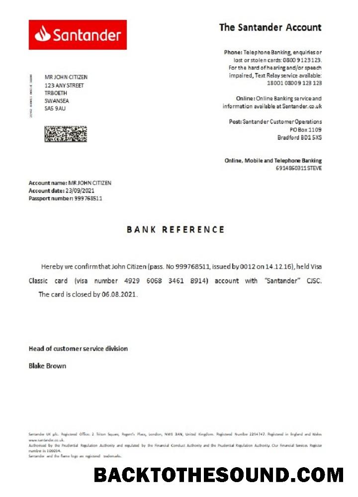 İndir Birleşik Krallık Santander closure Referans Örnek şablon