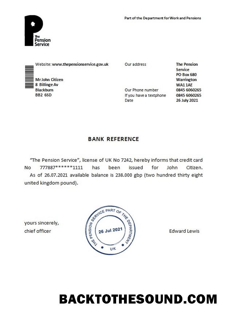 İndir Birleşik Krallık The Pension Hizmet Referans Örnek tasarım