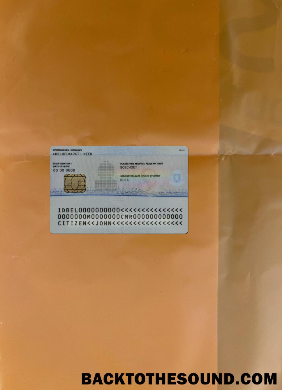 Scarica Belgio Residenza Permesso Carta foto-look Retro Campione mockup