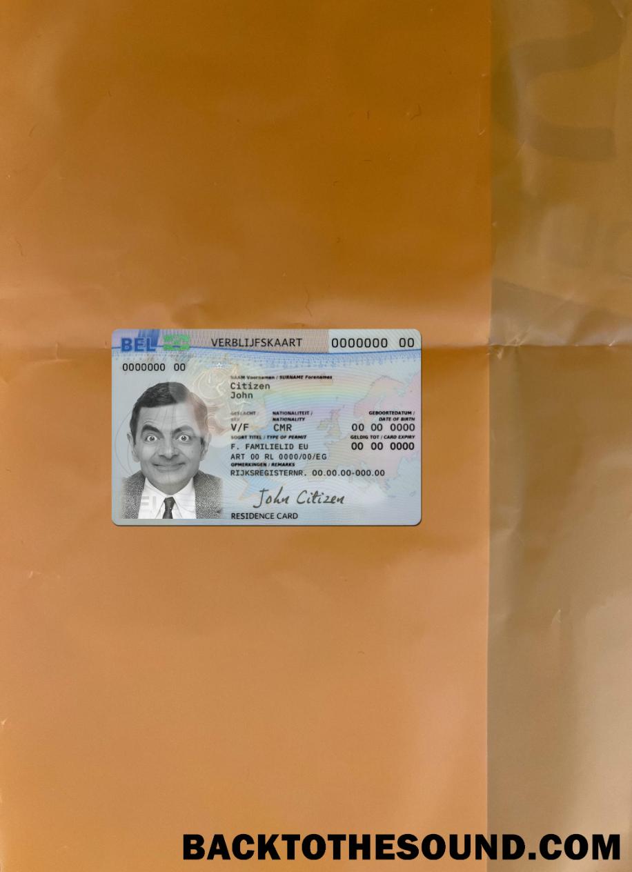 Scarica Belgio Residenza Permesso Carta foto-look Fronte Campione mockup