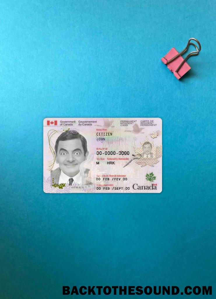 Scarica Canada permanente residente Carta Versione 2 foto-look Fronte Campione anteprima