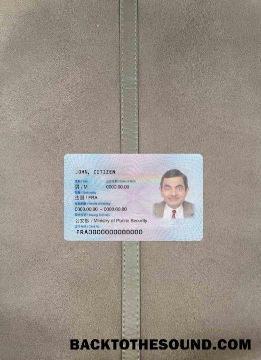 Scarica Cina permaent residente Carta d'identità foto-look Fronte Campione campione