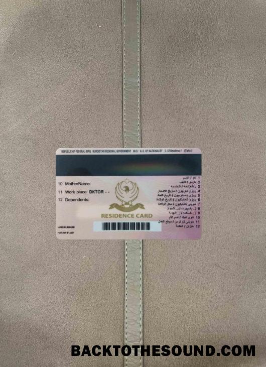 Scarica Iraq (Kurdistan) Residenza Carta foto-look Retro Campione anteprima