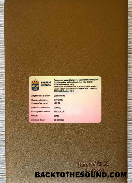 Scarica Svezia permanente Residenza Carta foto-look Fronte Campione anteprima