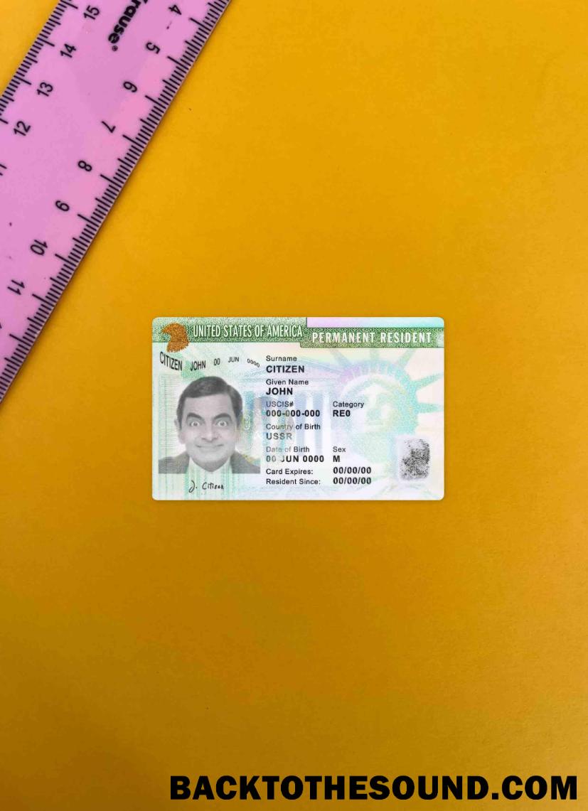 Scarica USA verde Carta, permanente residente Carta foto-look Fronte Campione campione