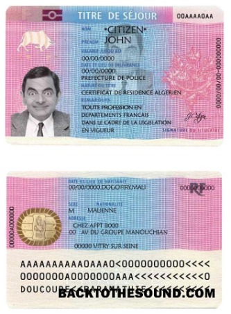 İndir Fransa Oturma İzni (titre de séjour) Örnek ön izleme
