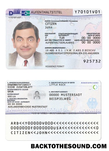 Premium İndir Almanya Oturma İzni PSD Şablon, 2011 Mevcut Örnek