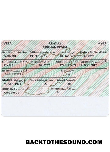 Pobierz Afganistan Wiza Próbka próbka