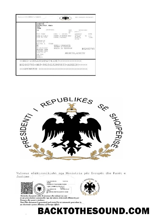 Pobierz Albania e Wiza in Word and PDF Formaty, Wersja 3 Próbka projekt
