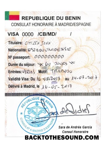Pobierz Benin Podróż Wiza Próbka próbka
