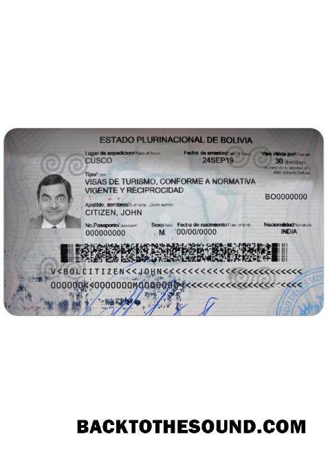 Pobierz Boliwia Wiza Próbka podgląd