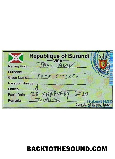 Pobierz Burundi Wiza Próbka makieta