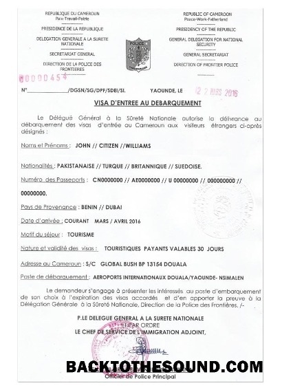 Pobierz Kamerun e Wiza Próbka próbka