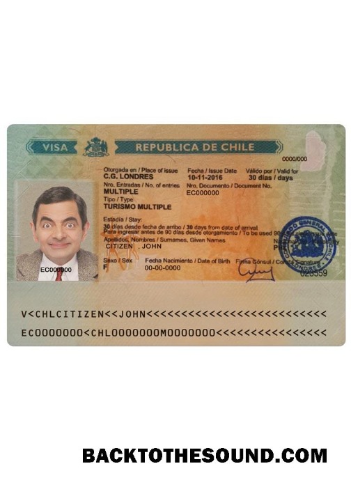 Pobierz Chile tourism Wiza Próbka szablon