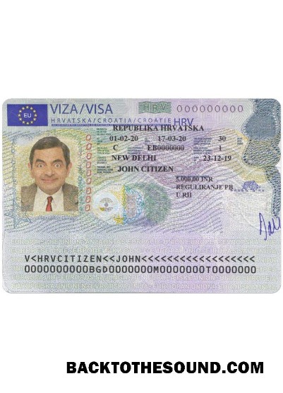 Pobierz Chorwacja schengen Wiza Próbka makieta