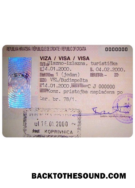 Pobierz Chorwacja Wiza Próbka szablon