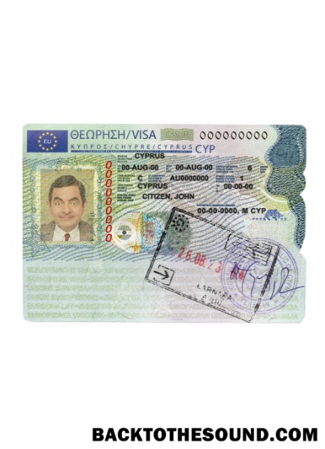 Pobierz Cypr schengen Wiza Próbka szablon