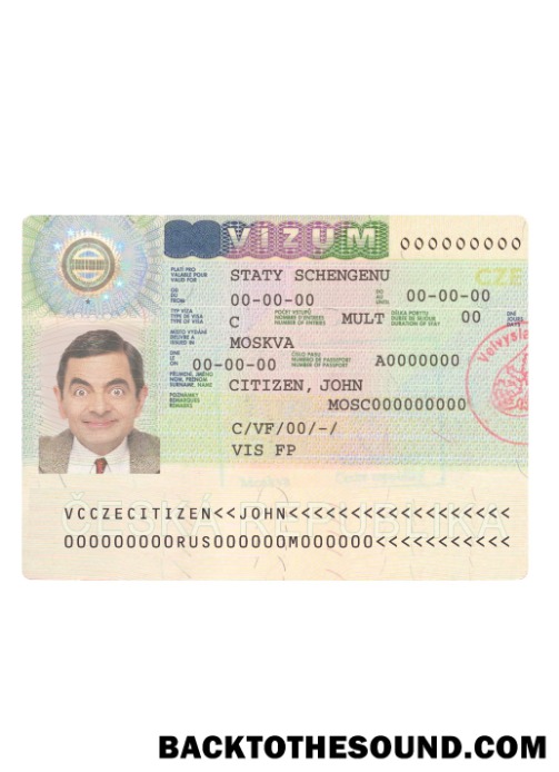 Pobierz Czechy schengen Wiza Próbka podgląd