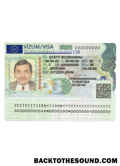 Pobierz czeski schengen Wiza Próbka szablon