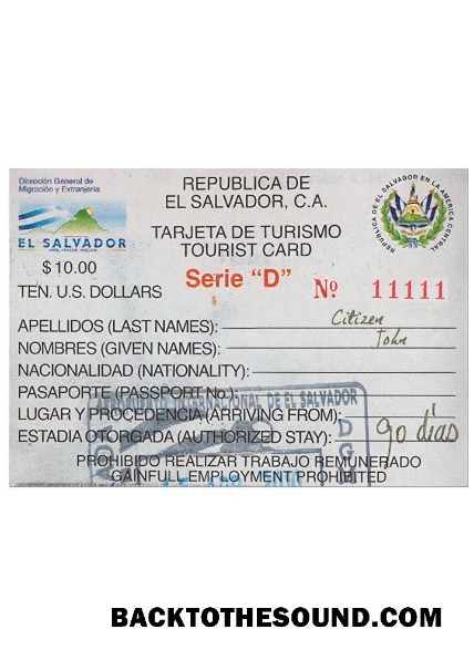 Pobierz Salwador tourist Karta Próbka próbka