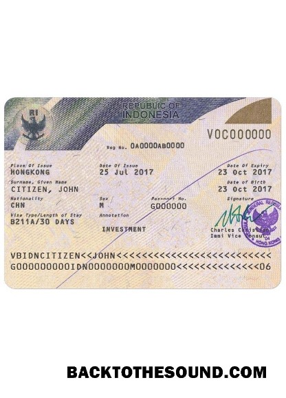 Pobierz Indonezja Wiza Wersja 2 Próbka szablon