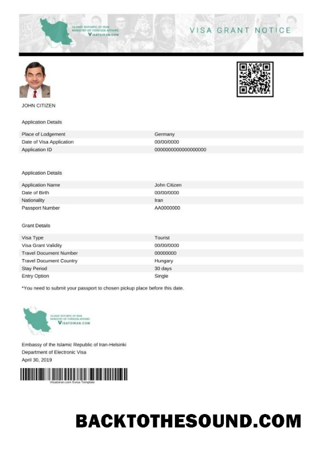Pobierz Iran e Wiza in Word and PDF Próbka próbka
