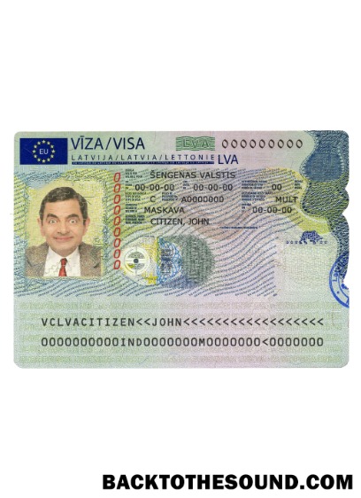 Pobierz Łotwa schengen Wiza Próbka makieta