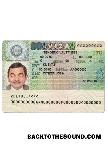 Pobierz Litwa (Litva) Schengen Wiza Próbka podgląd
