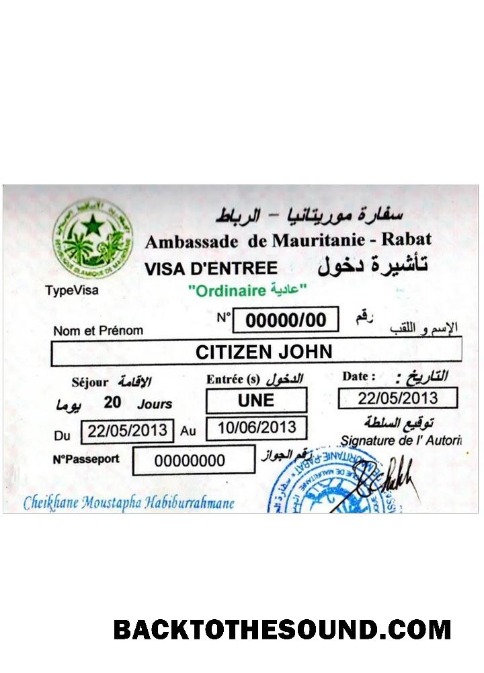 Pobierz MAURITANIE RABAT Wiza Próbka próbka