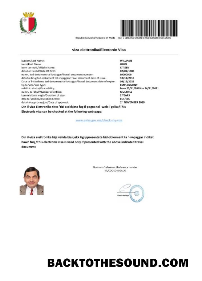 Pobierz Malta e Wiza in Word and PDF Próbka projekt