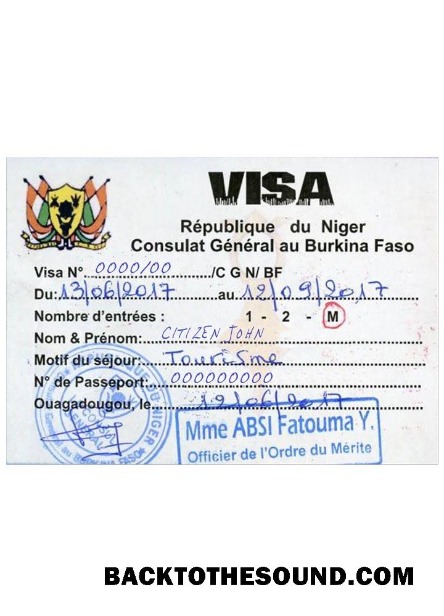 Pobierz Niger Podróż Wiza Próbka projekt
